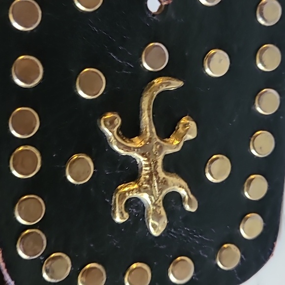 * Vintage Belt with Brass Details - Picture 3 of 7